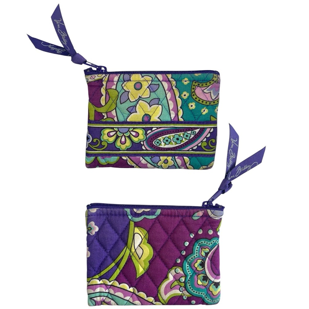 Vera Bradley Heather Paisley Print Tote Bag, Zip ID Case, and Coin Purse - Picture 2 of 16